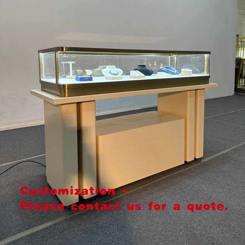 Jewelry And Watches Exhibition - ตู้โชว์นาฬิกาและเครื่องประดับสแตนเลสสตีล โต๊ะโชว์สินค้า ตู้กระจกโลหะ ทันสมัย หรูหรา สำหรับร้านค้าปลีกในห้างสรรพสินค้า