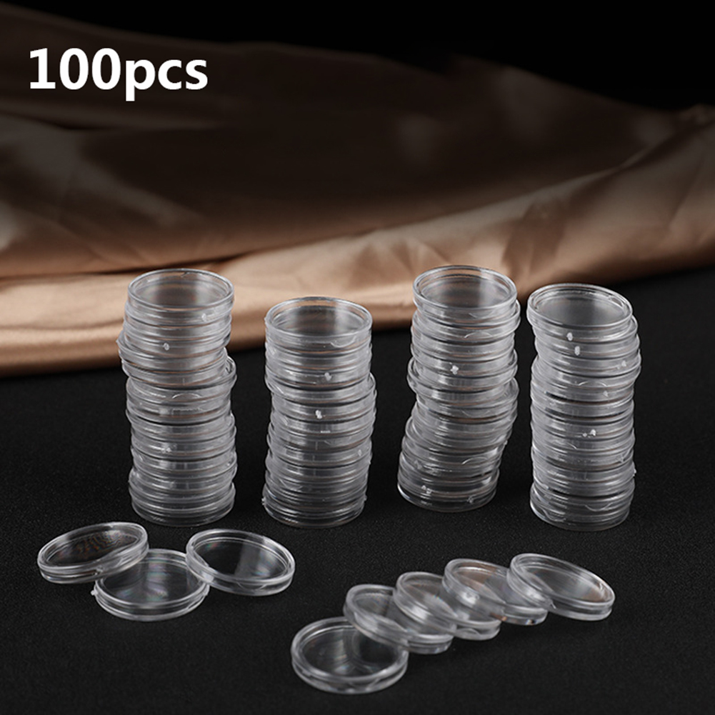 Collectors Coins Jewelry & Watches Of Smithtown Reviews - กล่องเก็บของพลาสติกใสทรงกลมขนาดเล็ก 100 ชิ้น เส้นผ่านศูนย์กลาง 16 มม.