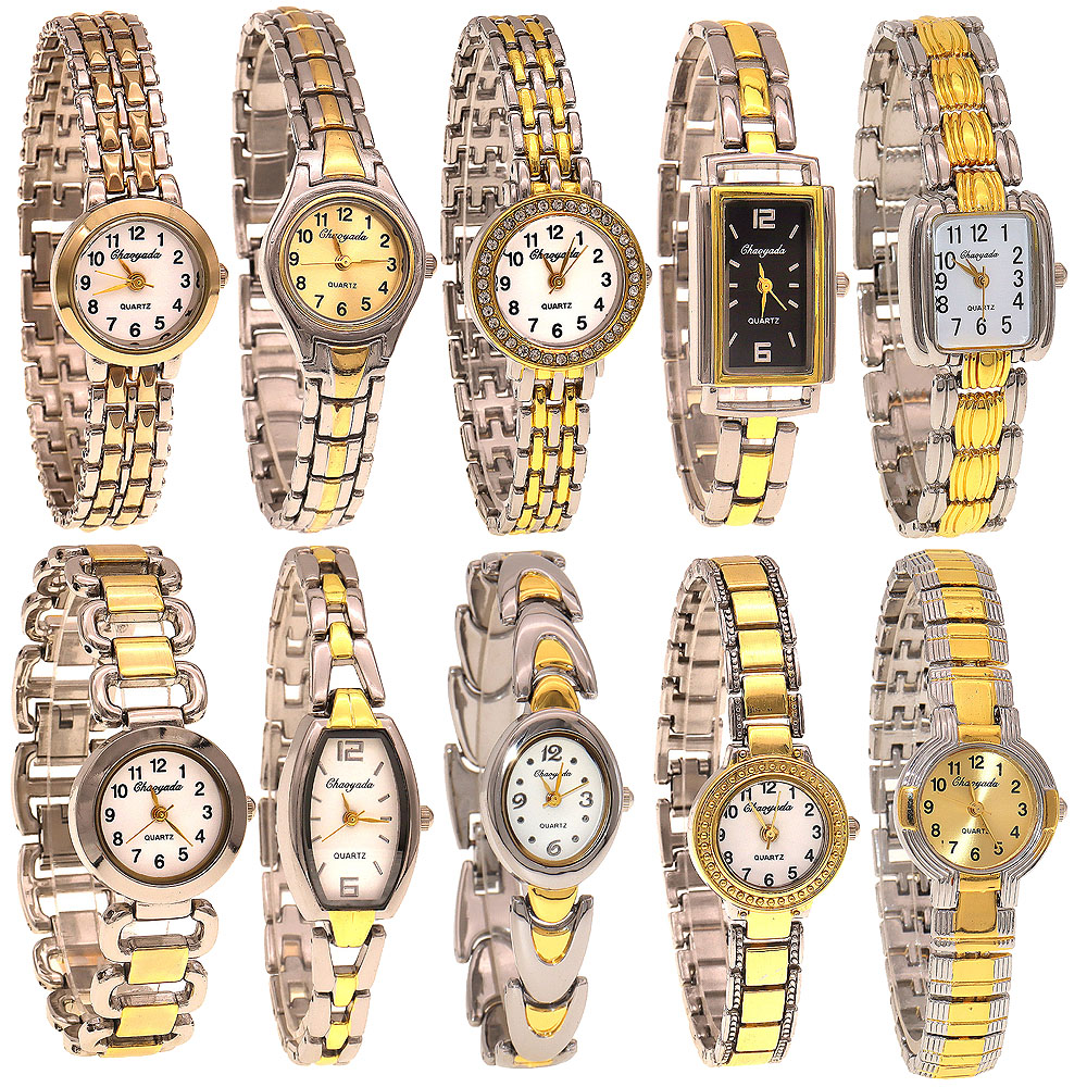 Jewelry Watches Women - 10 ชิ้น/ล็อต, นาฬิกาข้อมือผู้หญิงแบบหรูหราหลากหลายแบบ นาฬิกาควอตซ์สำหรับผู้หญิง สาวๆ ของขวัญ