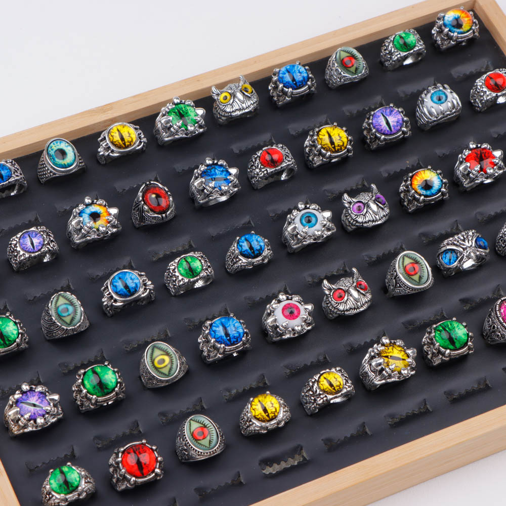 10/20/30/50ชิ้น/ล็อตแหวนแฟชั่น - Gothic Skull Ring บทวิจารณ์และราคา