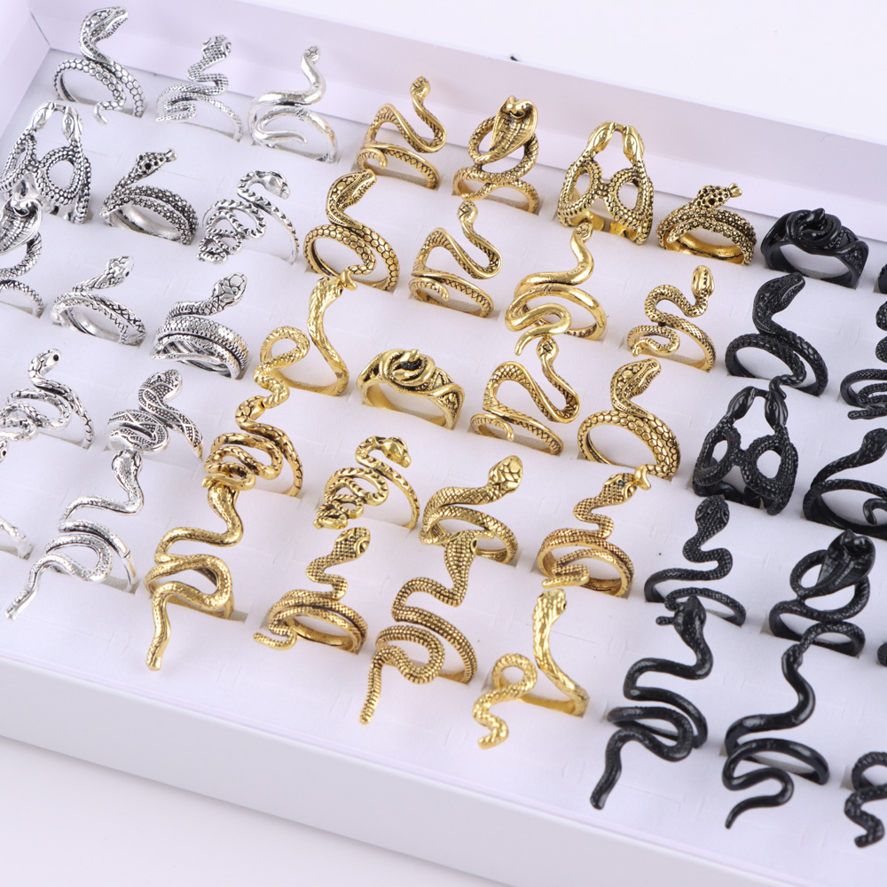 10/20/30/50ชิ้น/ล็อตแหวนแฟชั่น - Gothic Skull Ring บทวิจารณ์และราคา