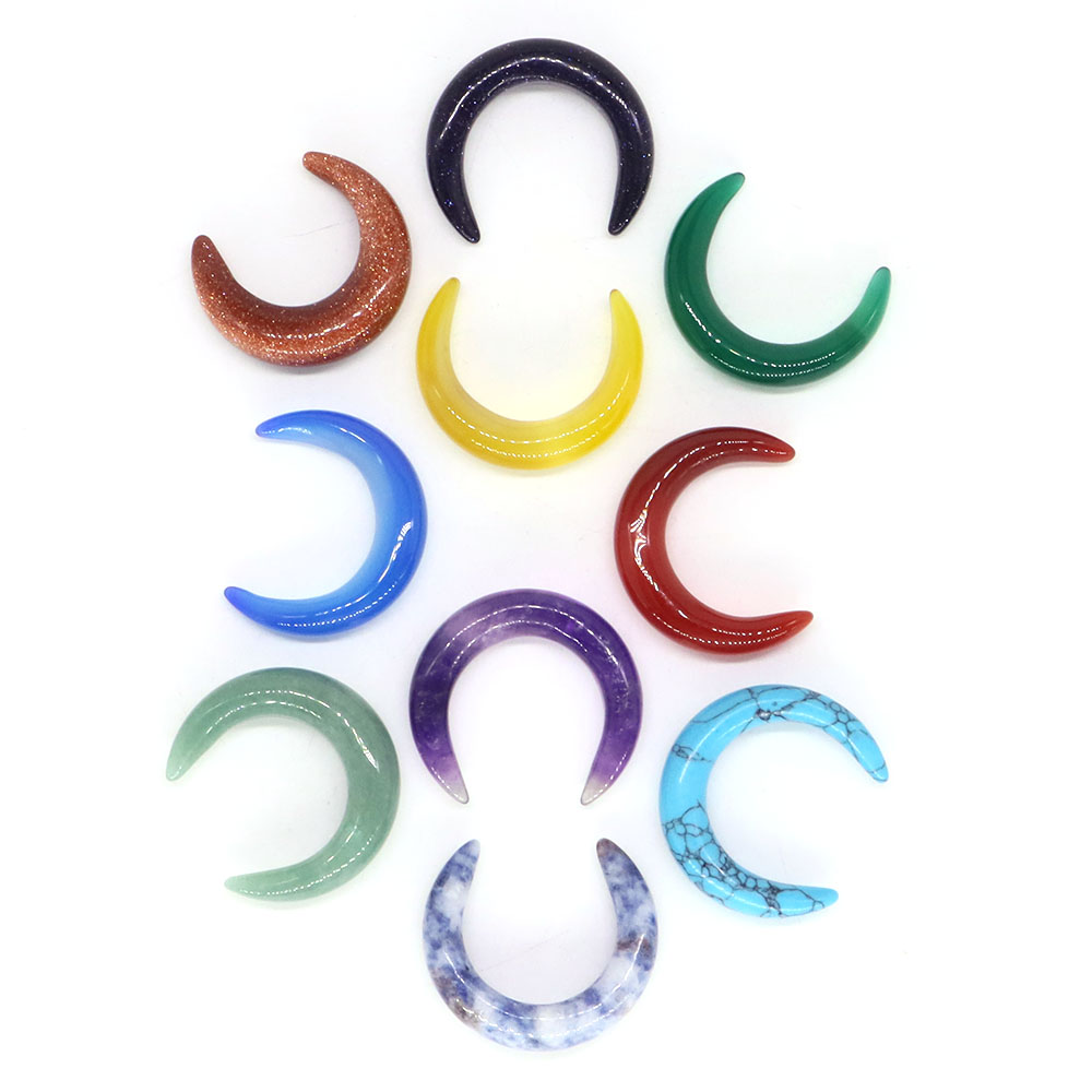 30Mm Crescent Moon Shape คริสต - Gemstone Bracelet Healing บทวิจารณ์และราคา