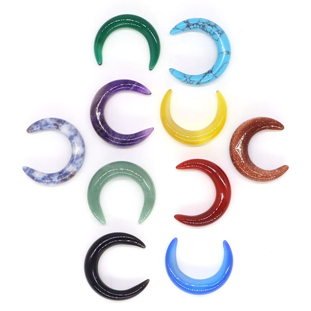 30Mm Crescent Moon Shape คริสต - Gemstone Bracelet Healing บทวิจารณ์และราคา