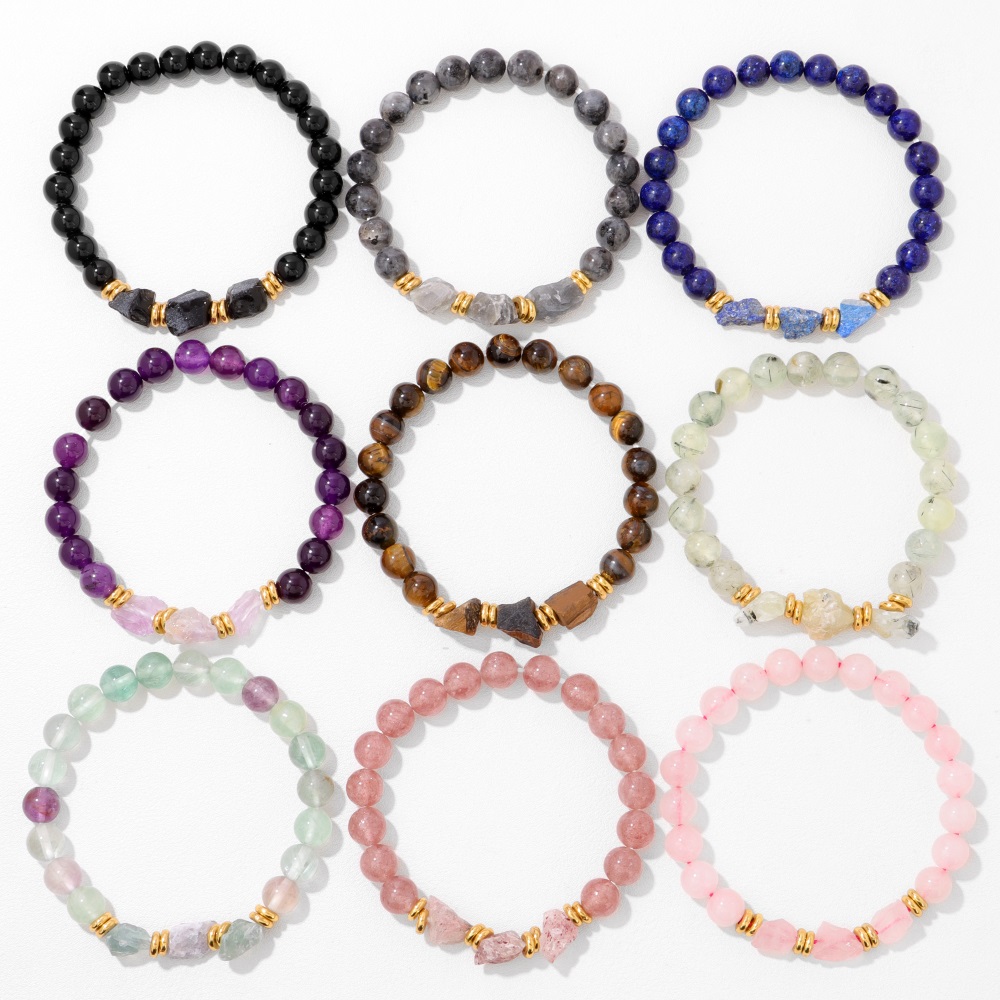 สร้อยข้อมือหินควอทซ์ธรรมชาติสำ - Gemstone Bracelet Healing บทวิจารณ์และราคา