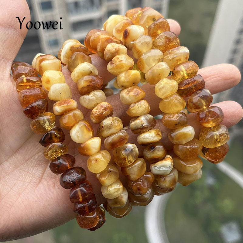 กำไลอำพันสีเหลืองแท้ 100% สำหร - Gemstone Bracelet Healing บทวิจารณ์และราคา
