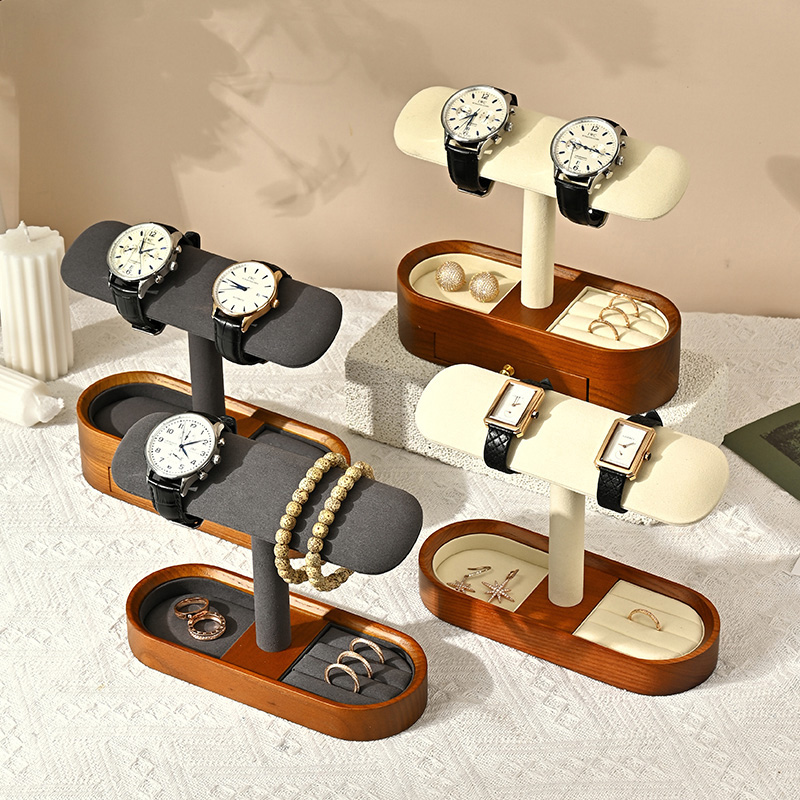 Oirlv ไม้เนื้อแข็งนาฬิกาออแกไน - Watches Jewelry Holder บทวิจารณ์และราคา