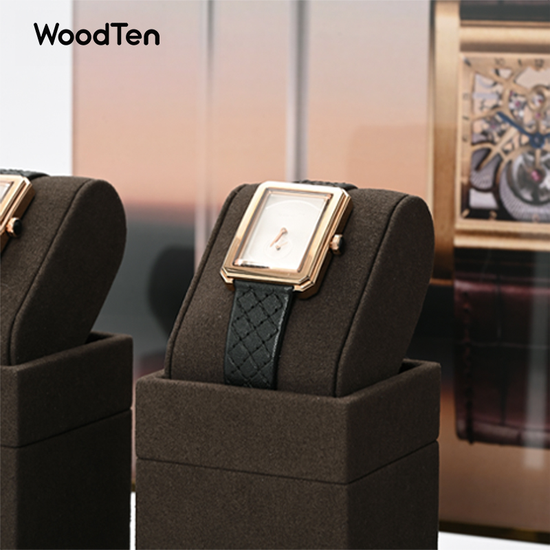 แท่นวางนาฬิกาไมโครไฟเบอร์ Wood - Watches Jewelry Holder บทวิจารณ์และราคา