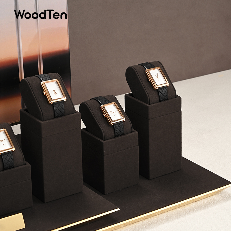 แท่นวางนาฬิกาไมโครไฟเบอร์ Wood - Watches Jewelry Holder บทวิจารณ์และราคา
