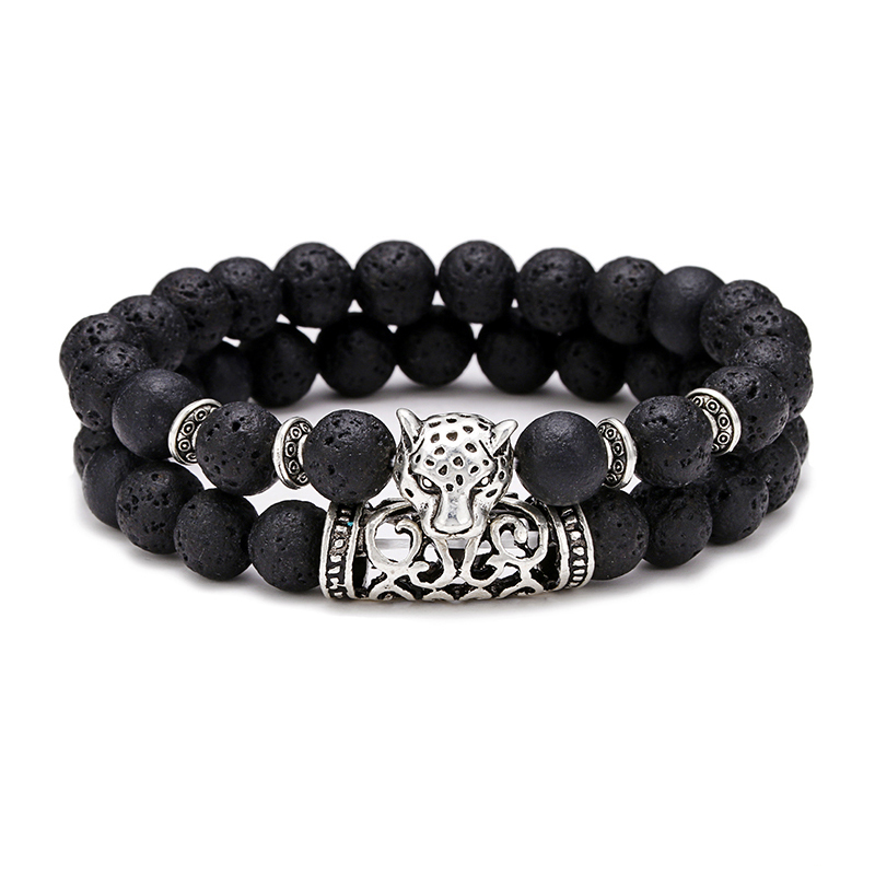 พรีเมี่ยม 2 ชิ้น/เซ็ตเสือดาวลู - Gemstone Bracelet Healing บทวิจารณ์และราคา