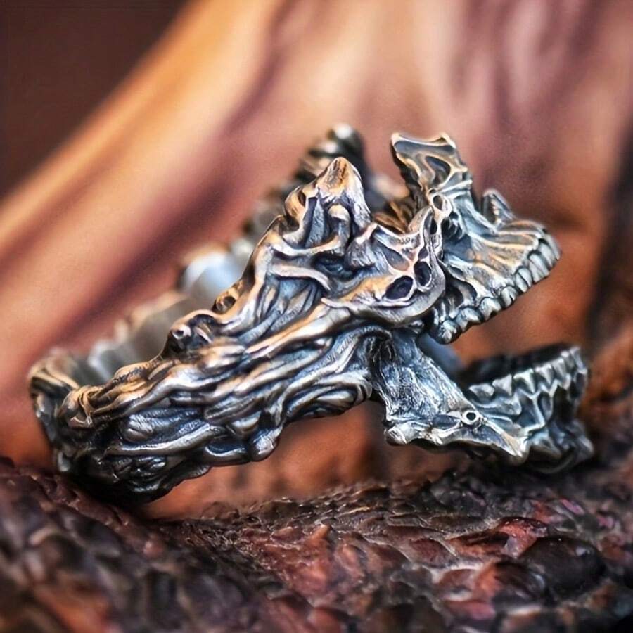 แหวนหน้ากากหัวกะโหลกสไตล์วินเท - Gothic Skull Ring บทวิจารณ์และราคา