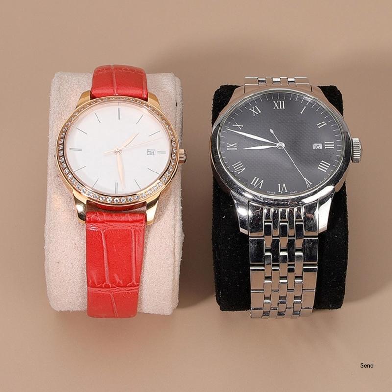 หนังกวางเบาะหมอนนาฬิกาเครื่องป - Jewelry And Watches Exhibition บทวิจารณ์และราคา