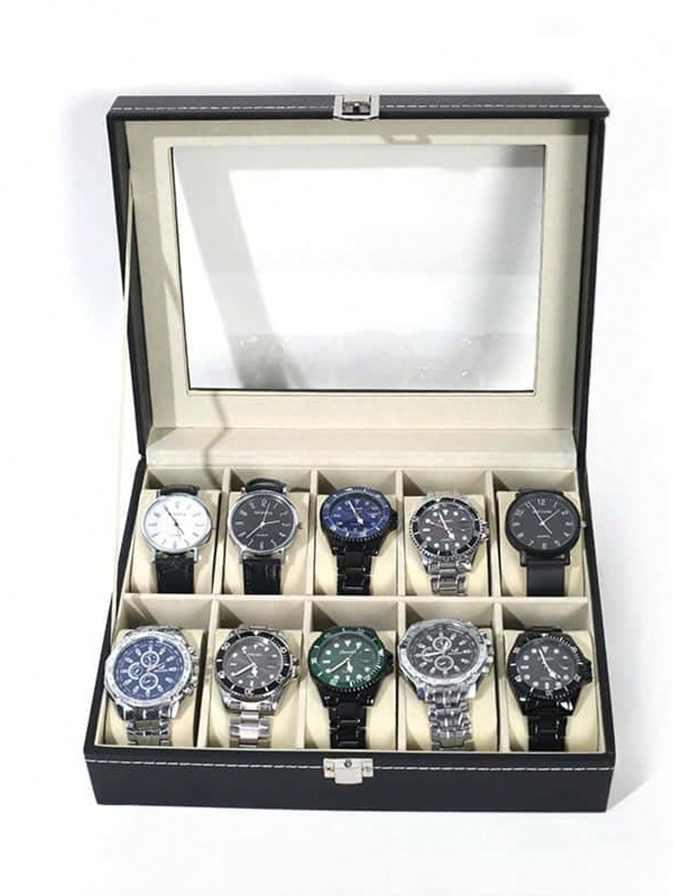 กล่องใส่นาฬิกาหนังพร้อมกุญแจล็ - Jewelry Watches Women บทวิจารณ์และราคา