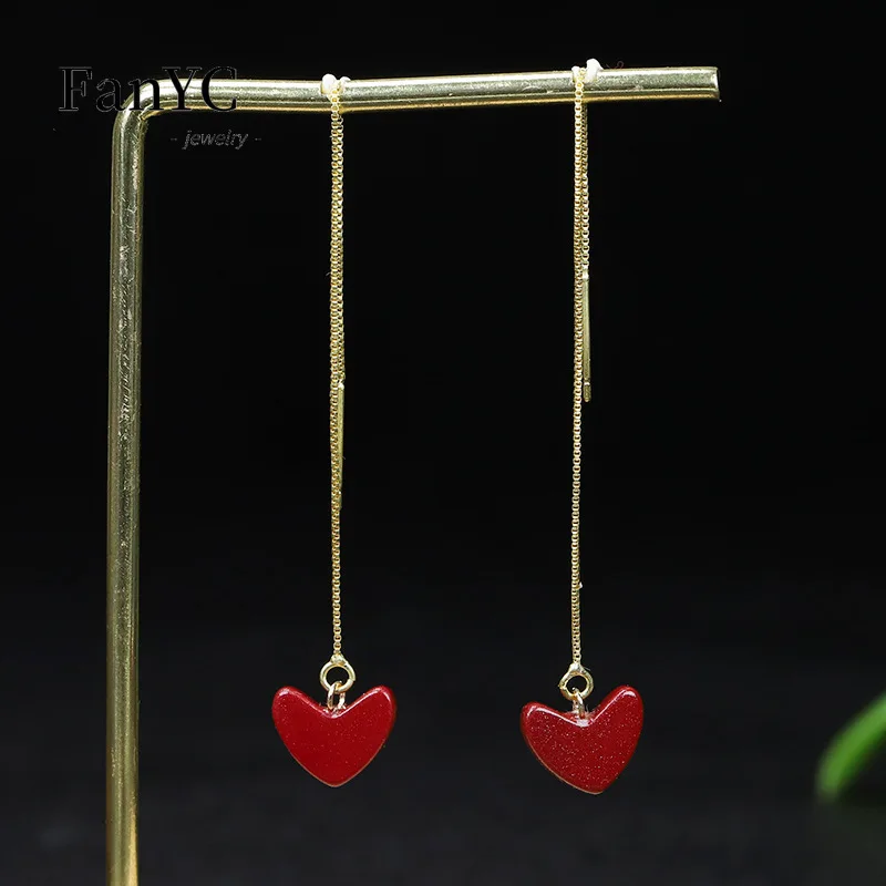 ต่างหูรูปหัวใจรูปตัววีธรรมชาติ - Luxury Gifts Jewelry & Watches Namfleg Mostar บทวิจารณ์และราคา