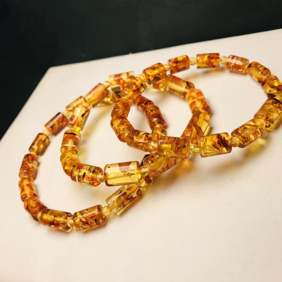 สร้อยข้อมือลูกปัดอำพันสีแดงธรร - Gemstone Bracelet Healing บทวิจารณ์และราคา