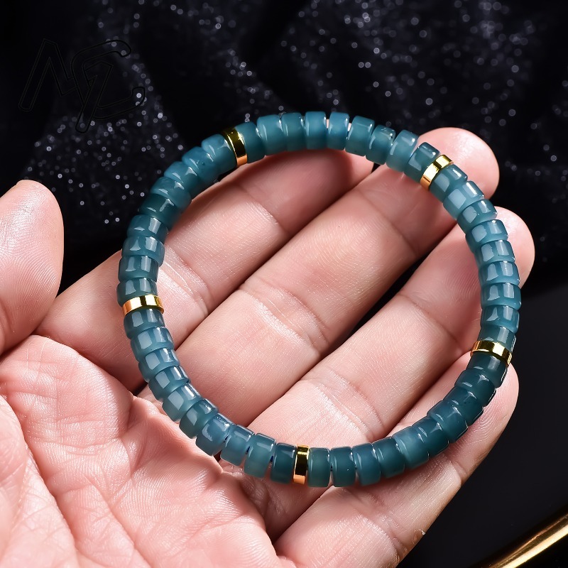 สร้อยข้อมือลูกปัดหยกธรรมชาติสี - Luxury Gifts Jewelry & Watches Namfleg Mostar บทวิจารณ์และราคา