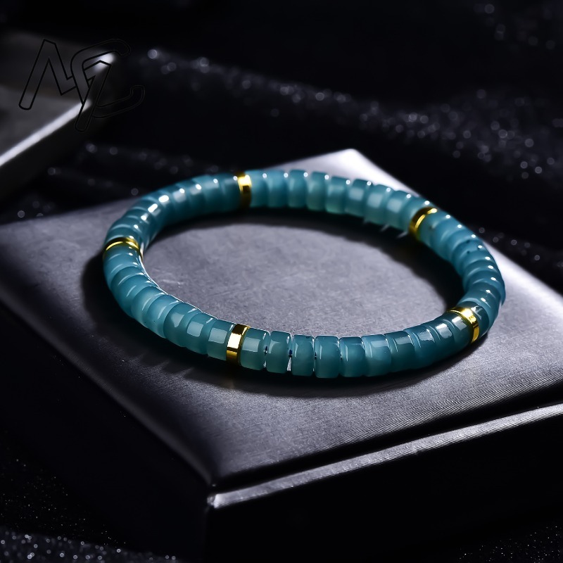สร้อยข้อมือลูกปัดหยกธรรมชาติสี - Luxury Gifts Jewelry & Watches Namfleg Mostar บทวิจารณ์และราคา