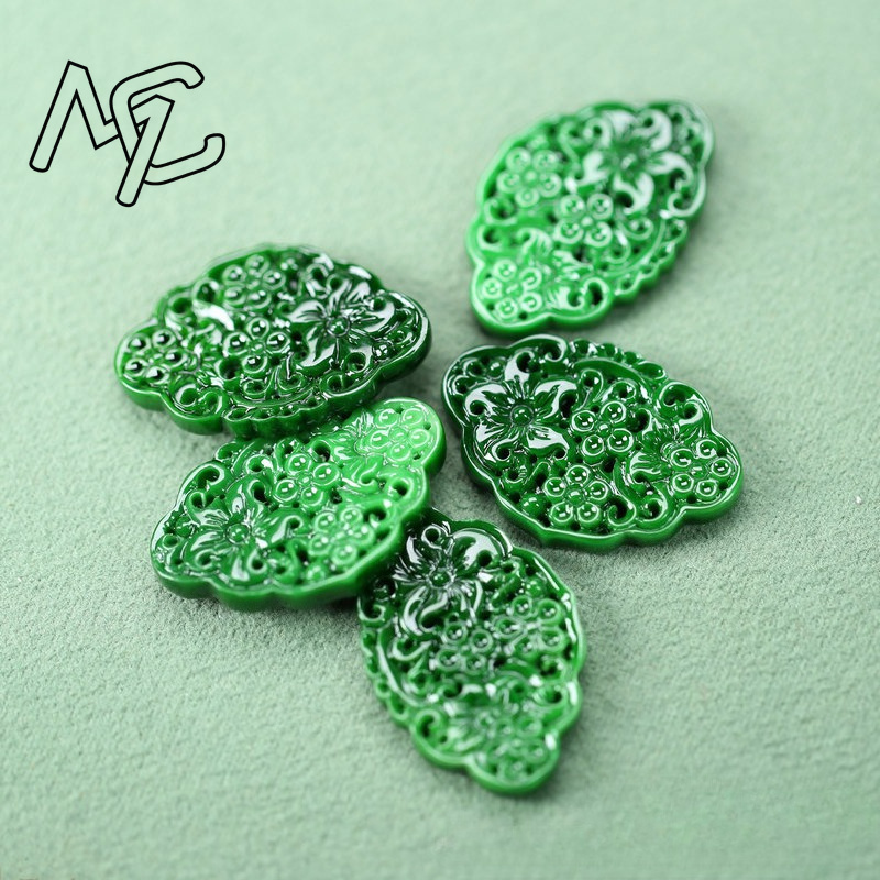 2 ชิ้น DIY หยกเขียวธรรมชาติแบบ - Luxury Gifts Jewelry & Watches Namfleg Mostar บทวิจารณ์และราคา