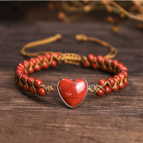 กำไลข้อมือแบบปรับได้ถักสองเส้น - Gemstone Bracelet Healing บทวิจารณ์และราคา