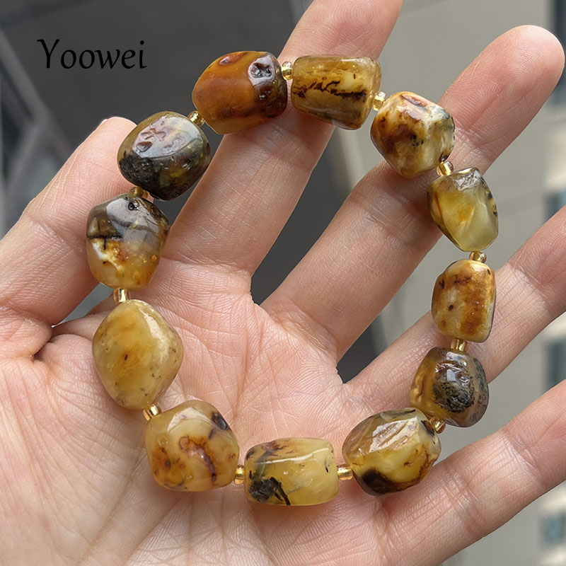 กำไลข้อมืออำพันแท้ 100% สำหรับ - Gemstone Bracelet Healing บทวิจารณ์และราคา