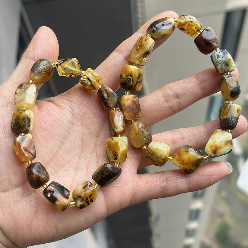 กำไลข้อมืออำพันแท้ 100% สำหรับ - Gemstone Bracelet Healing บทวิจารณ์และราคา