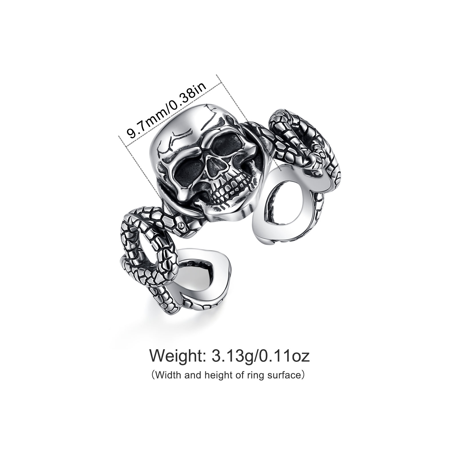 AEONSLOVE แหวนเงินแท้ 925 ปรับ - Gothic Skull Ring บทวิจารณ์และราคา