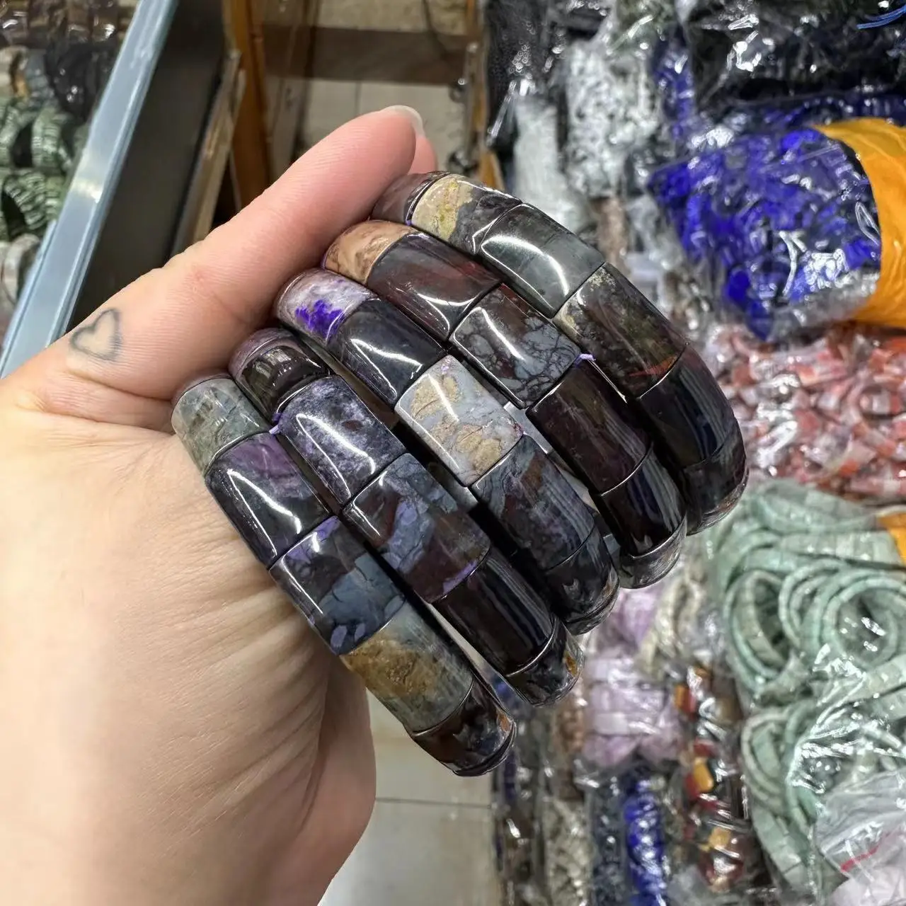 AAA ธรรมชาติ Sugilite สร้อยข้อ - Gemstone Bracelet Healing บทวิจารณ์และราคา