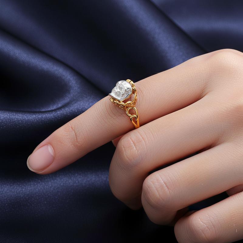 แหวนรูปหัวกะโหลกสไตล์โกธิคดาร์ - Gothic Skull Ring บทวิจารณ์และราคา