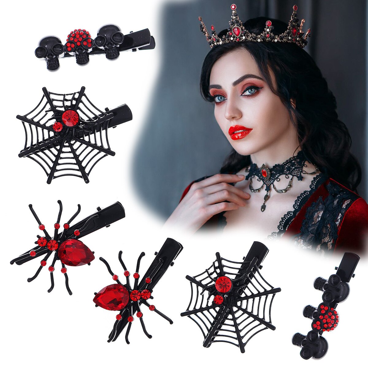 Gothic Punk Black Spider สัตว์ - Gothic Skull Ring บทวิจารณ์และราคา
